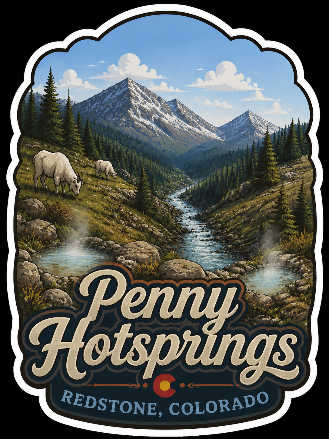 2" Penny Hotsprings Sticker