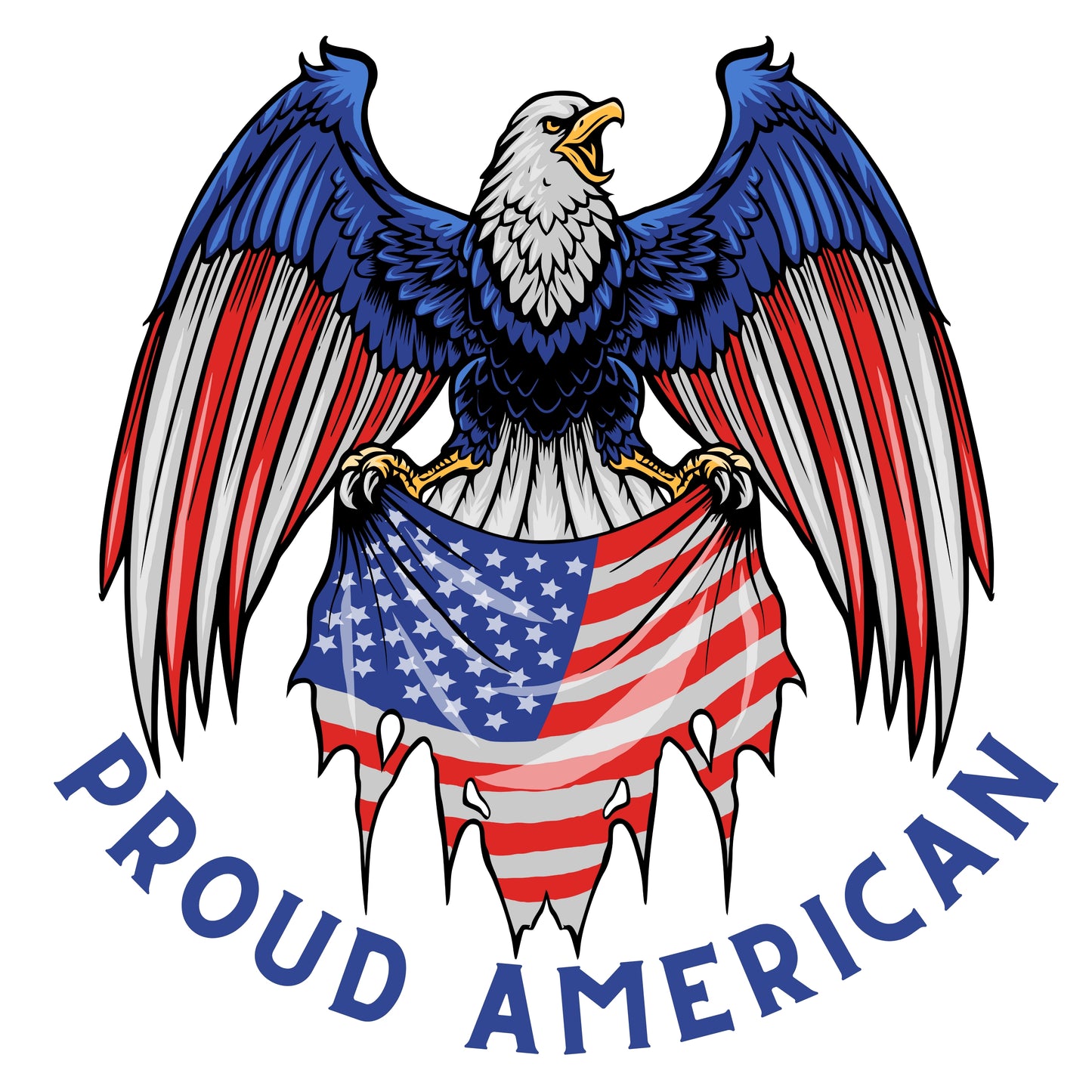3" Proud American Eagle Sticker