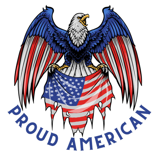 3" Proud American Eagle Sticker