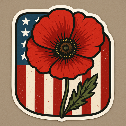 2" Memorial Day Poppy