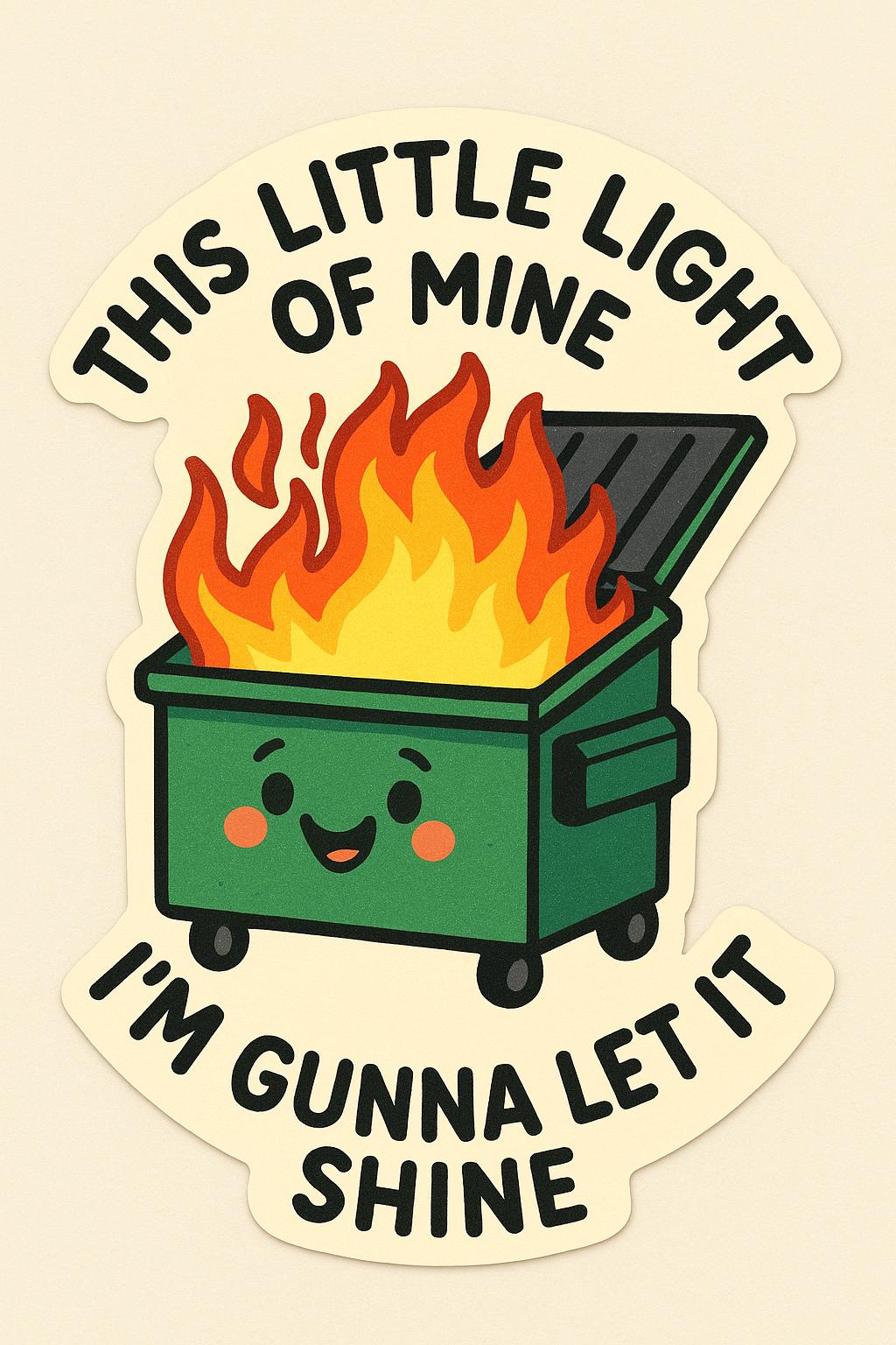 2" Dumpster Fire Sticker
