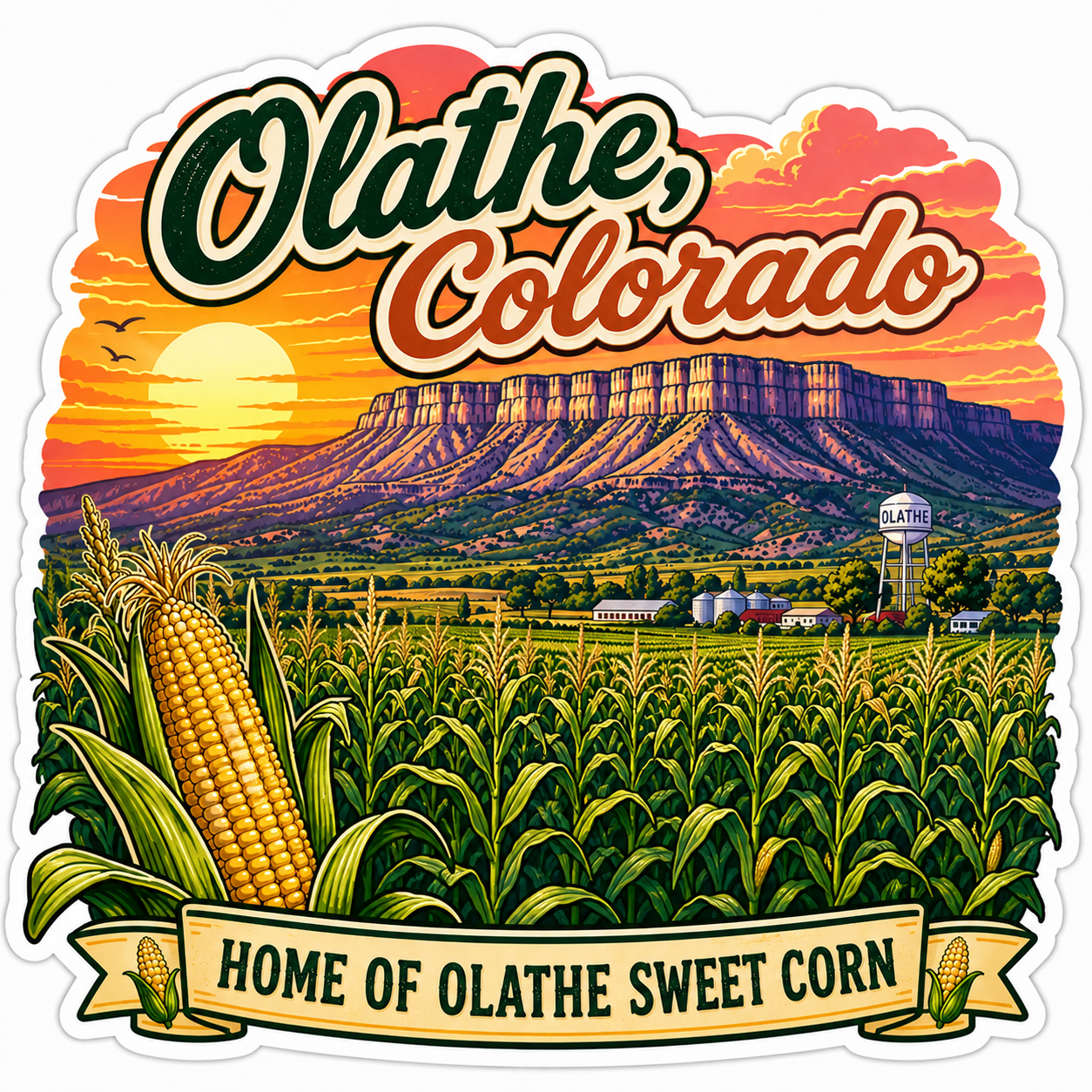 2" Olathe Colorado Local Sticker
